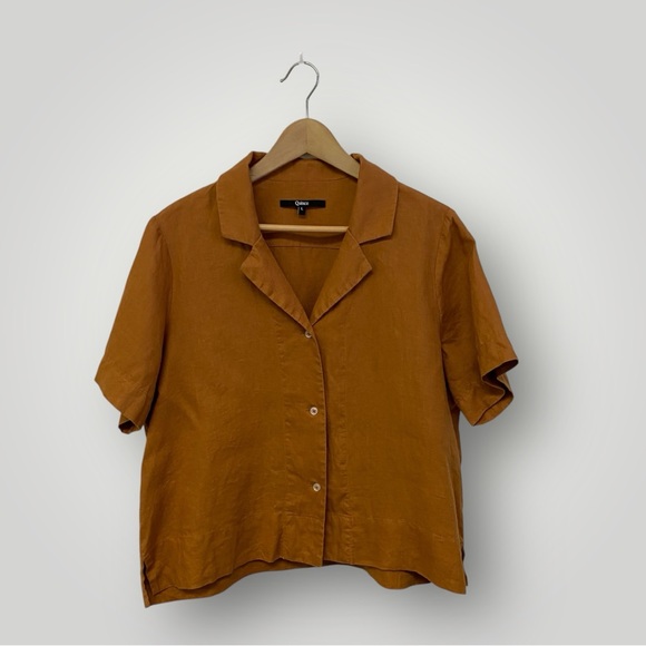 QUINCE 100% Linen Short Sleve Shirt Sz L - Picture 2 of 11